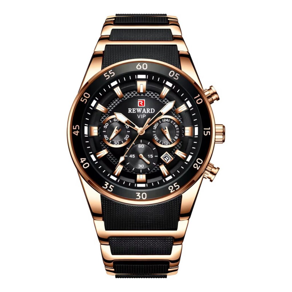 Reword VIP Watch Premium Black Gold Finish